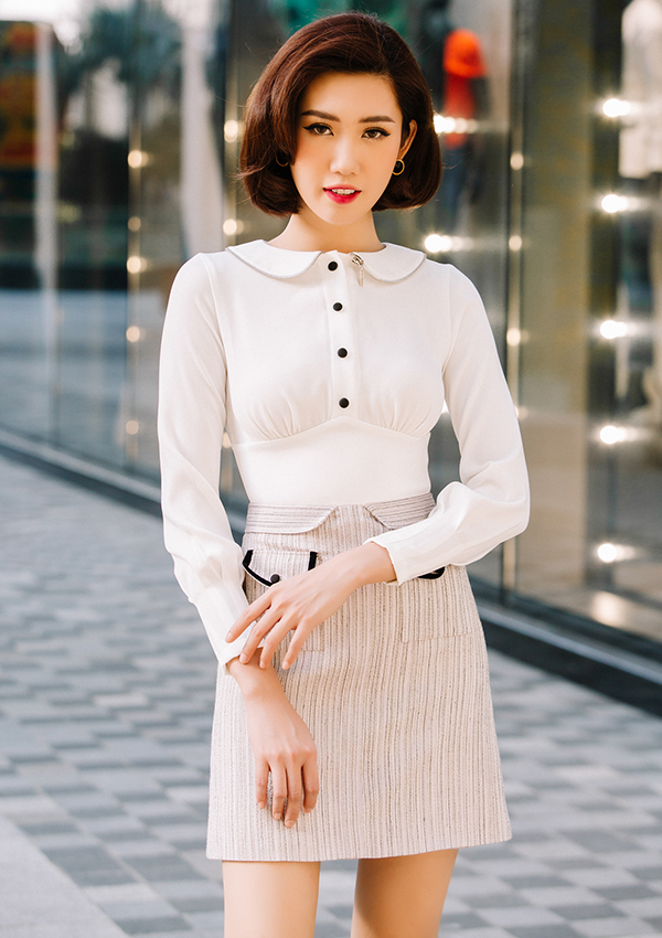 Thúy Ngân khoe thời trang đúng chuẩn hoa hậu-2