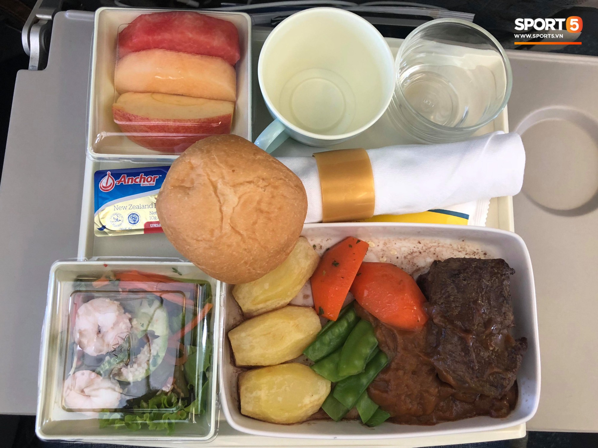 Món ăn khiến đội tuyển Việt Nam bất ngờ trên máy bay từ Philippines về Hà Nội-3