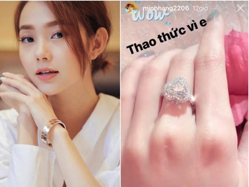 Minh Hằng chính thức lên tiếng về chiếc nhẫn kim cương được đồn đoán là nhẫn đính hôn