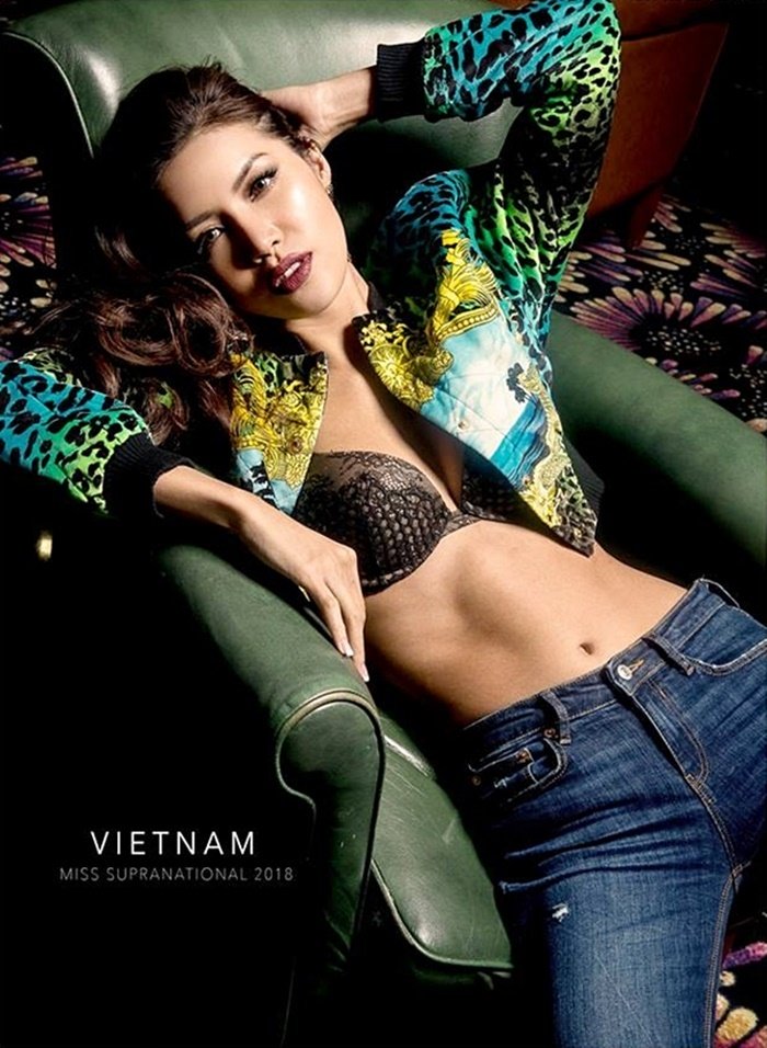 Minh Tú khoe nội y ở Hoa hậu Siêu quốc gia 2018-1