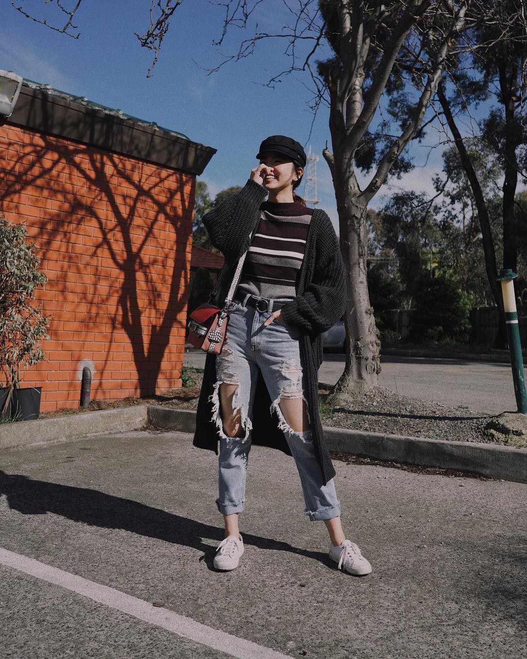 Diện mãi áo len trơn cũng chán, đổi sang áo len họa tiết mặc vừa đẹp lại chẳng lo lỗi mốt-9