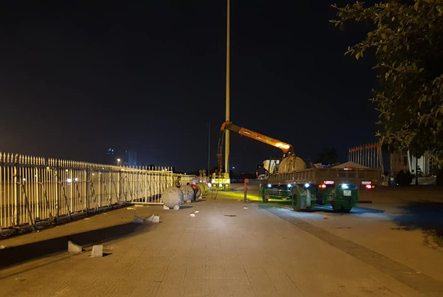 Bất ngờ di chuyển 40 quả bóng xích tại sân Mỹ Đình để lấy hên?-1