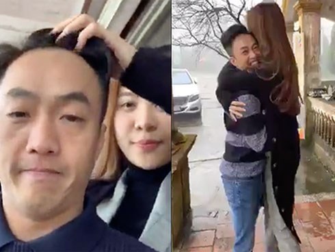 Cường Đô La ôm chặt Đàm Thu Trang, vui đùa hết cỡ ở quê nhà bạn gái