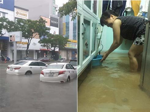 Trường ngập trong nước, học sinh toàn Đà Nẵng nghỉ học-5