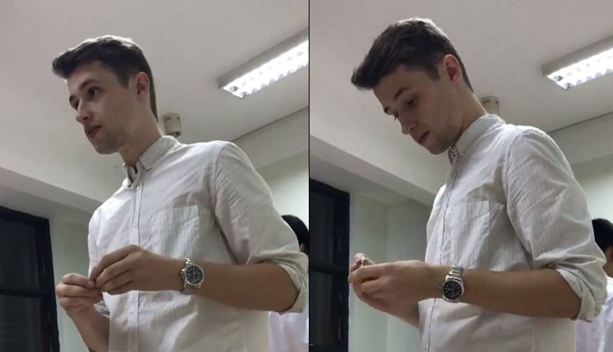 Thầy giáo ‘trường người ta’: Chẳng những điển trai mà còn ga lăng lột kẹo cho học trò-1