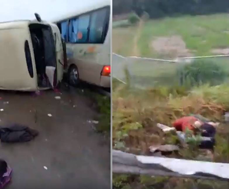 Tai nạn trên cao tốc Nội Bài - Lào Cai, nhiều nạn nhân văng xuống đường nằm la liệt trên quốc lộ-3