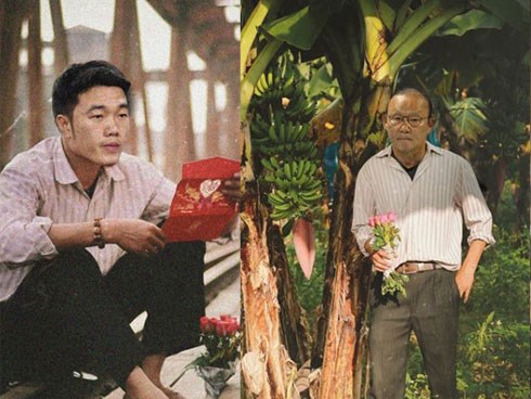 Loạt ảnh chế các tuyển thủ Việt Nam tranh thủ về quê bên vườn chuối, bờ ao tương tư như những 'chàng thơ' gây sốt