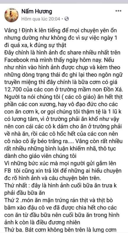 Hiệu trưởng trường mầm non phải xin chuyển công tác vì phụ huynh tố cho trẻ ăn thực phẩm bẩn-3