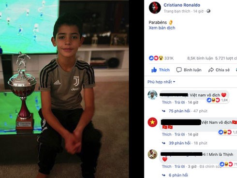 Vào trang cá nhân của Ronaldo, CDM Việt đặt câu hỏi: 