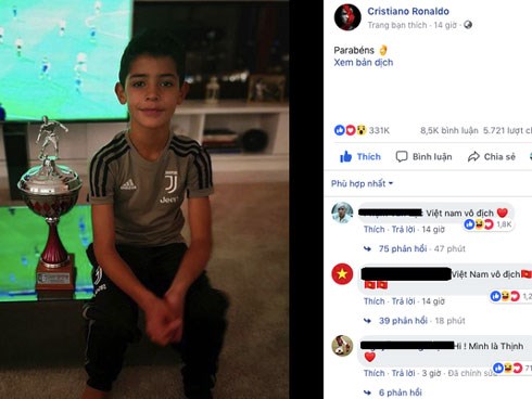 Vào trang cá nhân của Ronaldo, CDM Việt đặt câu hỏi: