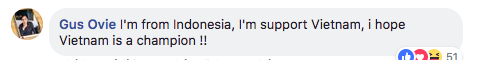 Dân mạng nước ngoài hết lòng ủng hộ và tin tưởng đội tuyển Việt Nam sẽ giành ngôi vô địch AFF Cup 2018-3