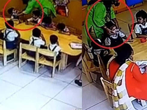 Nói chuyện trong lớp, 2 bé 4 tuổi bị giáo viên dán băng dính vào miệng