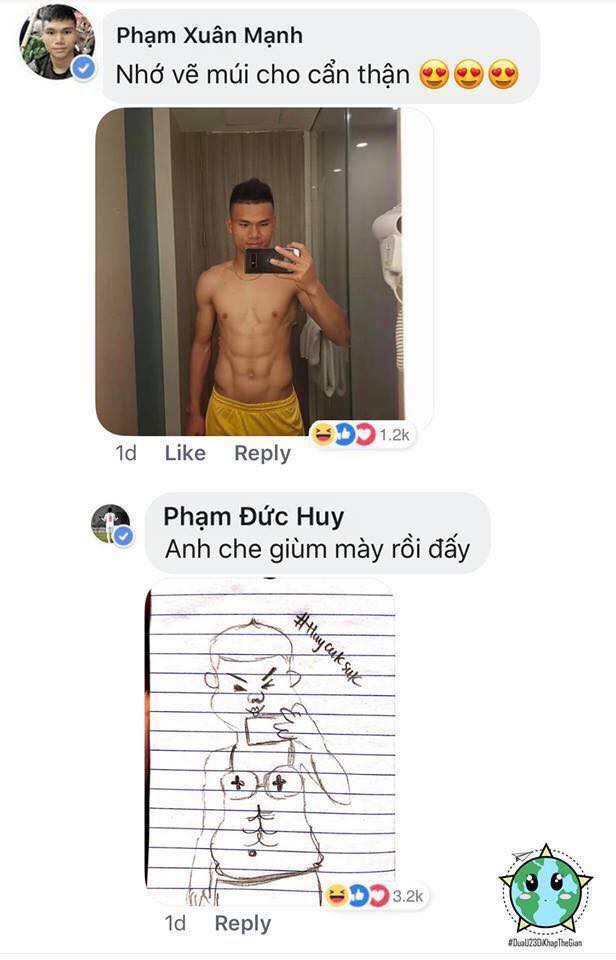 Cười ngặt nghẽo với loạt ảnh Đức Huy trổ tài vẽ đồng đội, trông ai cũng ngã cây y như tranh biếm họa-15