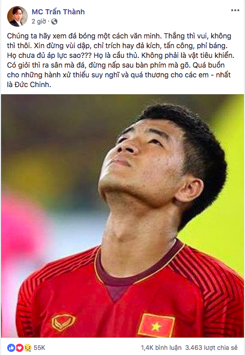Trấn Thành nói gì về Đức Chinh giữa tâm điểm bị ném đá mà 1 giờ status đã được 50 ngàn like?-1