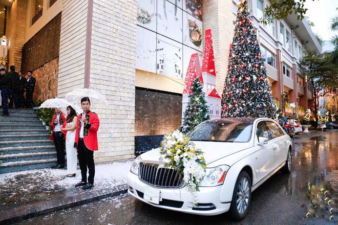 Siêu đám cưới 4,6 tỷ ở Hải Phòng: Chú rể rước bạch mã hiếm đi đón dâu, bước vào hội trường như lạc vào lâu đài cổ tích-1