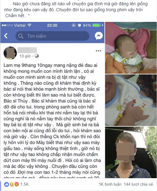 Chị em nghẹn ngào thương mẹ trẻ mới đẻ 20 ngày đã bị cả nhà chồng bỏ rơi vì sinh con dị tật-1