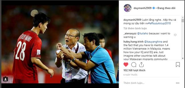 Bị CĐV Malaysia tấn công dữ dội trên Instagram, nhưng cách Duy Mạnh phản ứng mới đáng chú ý-2