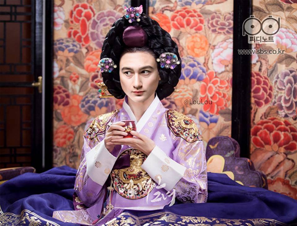 Ảnh chế cầu thủ Việt Nam hoá thành mỹ nhân cổ trang Hàn Quốc-1