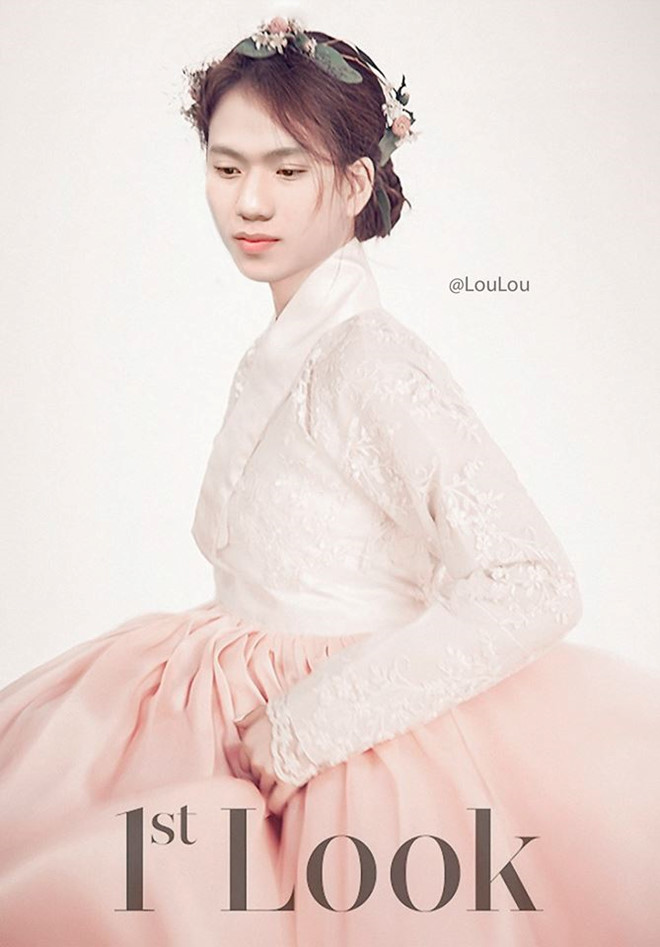 Ảnh chế cầu thủ Việt Nam hoá thành mỹ nhân cổ trang Hàn Quốc-5