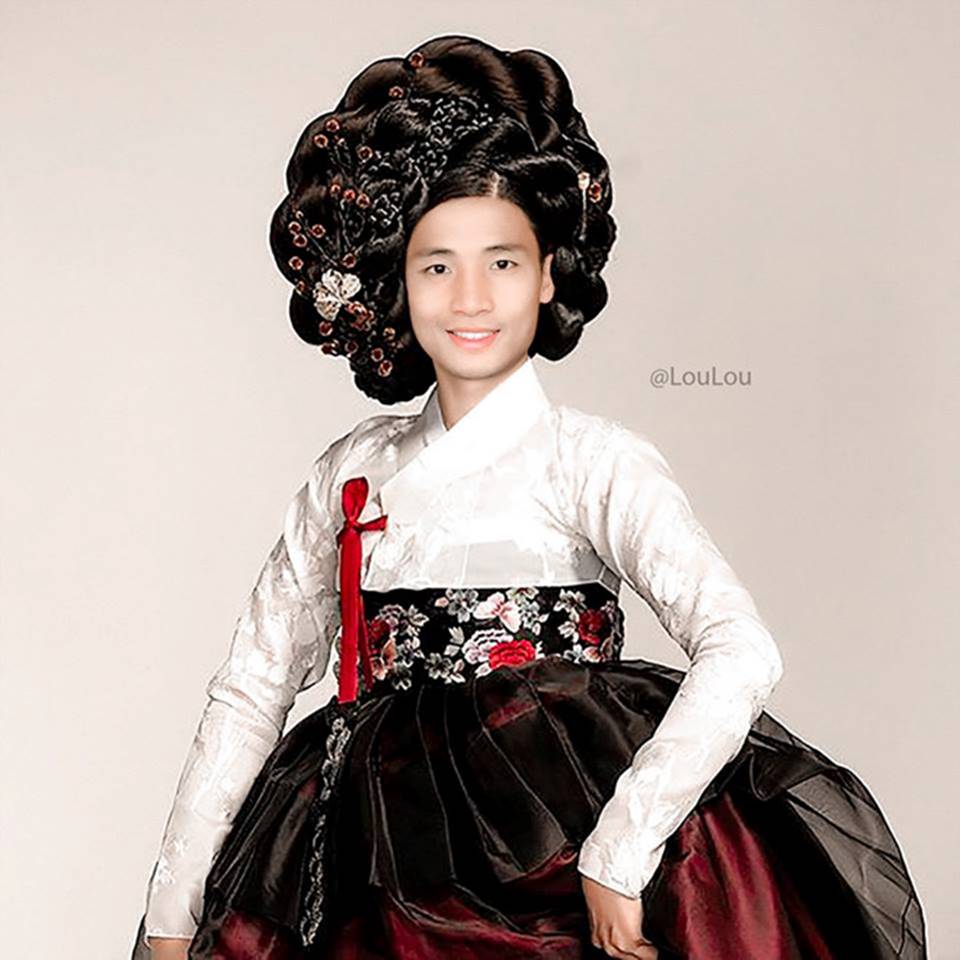 Ảnh chế cầu thủ Việt Nam hoá thành mỹ nhân cổ trang Hàn Quốc-12