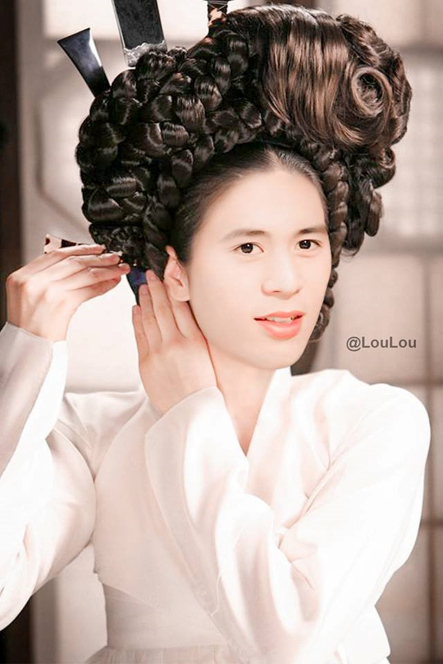 Ảnh chế cầu thủ Việt Nam hoá thành mỹ nhân cổ trang Hàn Quốc-14