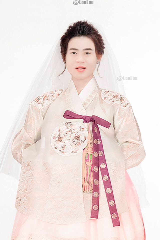 Ảnh chế cầu thủ Việt Nam hoá thành mỹ nhân cổ trang Hàn Quốc-15