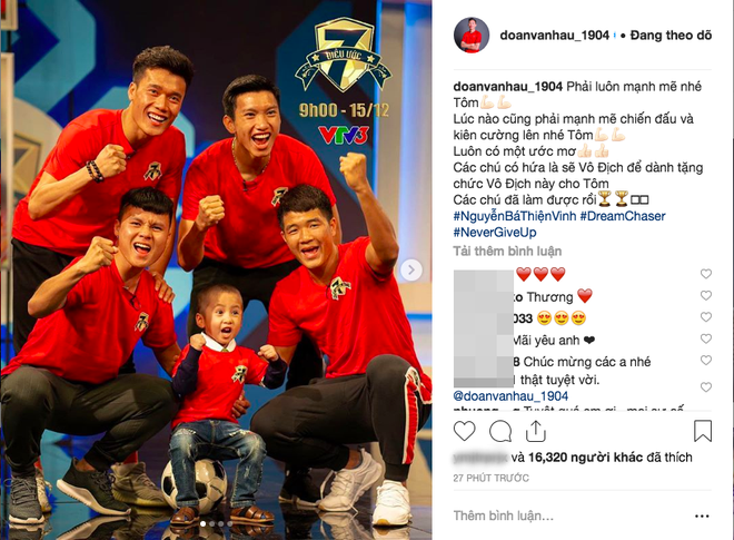 Quang Hải nhắn đến bé bị u não: Các chú giữ lời hứa với con rồi-2