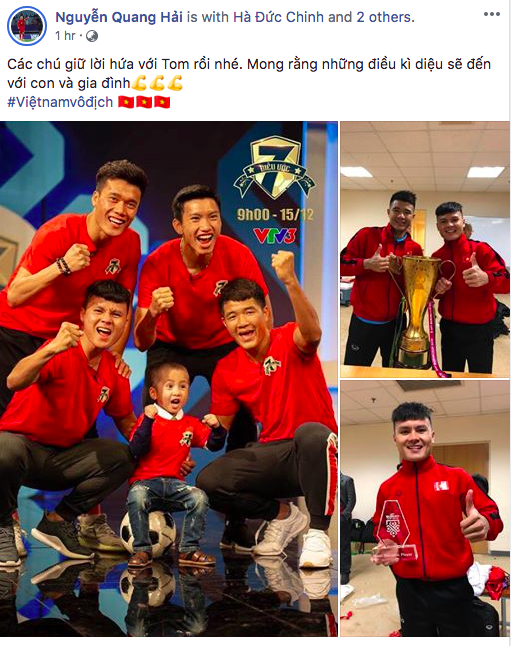Quang Hải nhắn đến bé bị u não: Các chú giữ lời hứa với con rồi-3