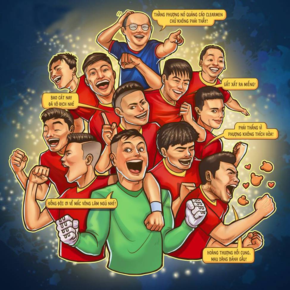 Ảnh chế ăn mừng chức vô địch AFF Cup 2018 của đội tuyển Việt Nam-2