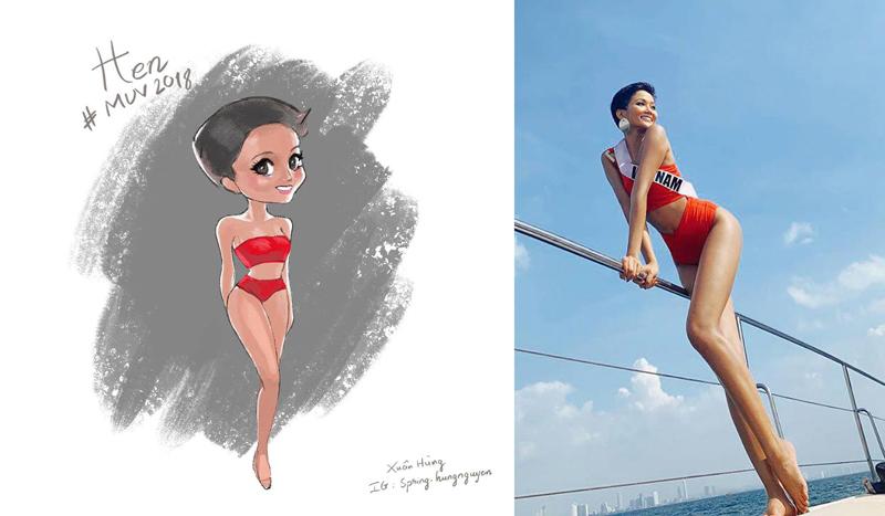 Trước giờ G, cùng ngắm lại bộ ảnh chibi tuyệt đẹp của Hhen Niê tại Miss Universe-5