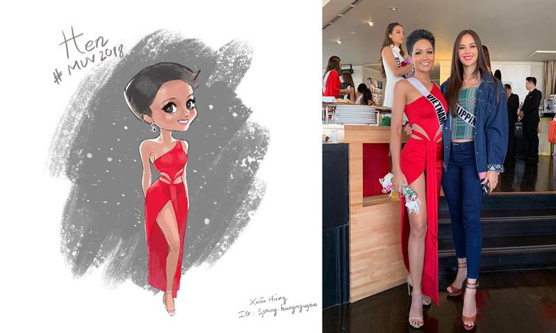 Trước giờ G, cùng ngắm lại bộ ảnh chibi tuyệt đẹp của Hhen Niê tại Miss Universe-7