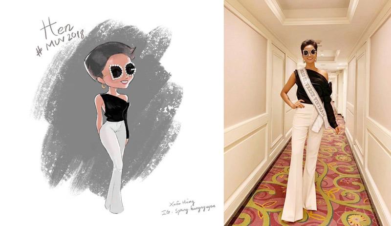 Trước giờ G, cùng ngắm lại bộ ảnh chibi tuyệt đẹp của Hhen Niê tại Miss Universe-9