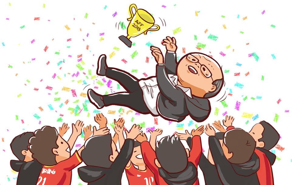 Nếu có truyện tranh về đội bóng Việt, HLV Park Hang-seo hẳn là ông thầy cute phô mai que nhất-1