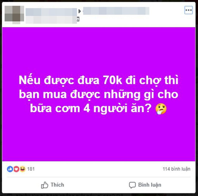 70k nấu mâm cơm cho 4 người khiến mẹ trẻ than trời, ai ngờ chị em lại gợi ý 1 loạt thực đơn hấp dẫn-1