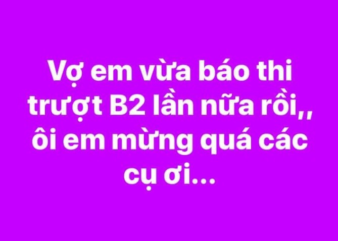 Vợ thi trượt bằng lái xe, chồng vui như mở hội-1