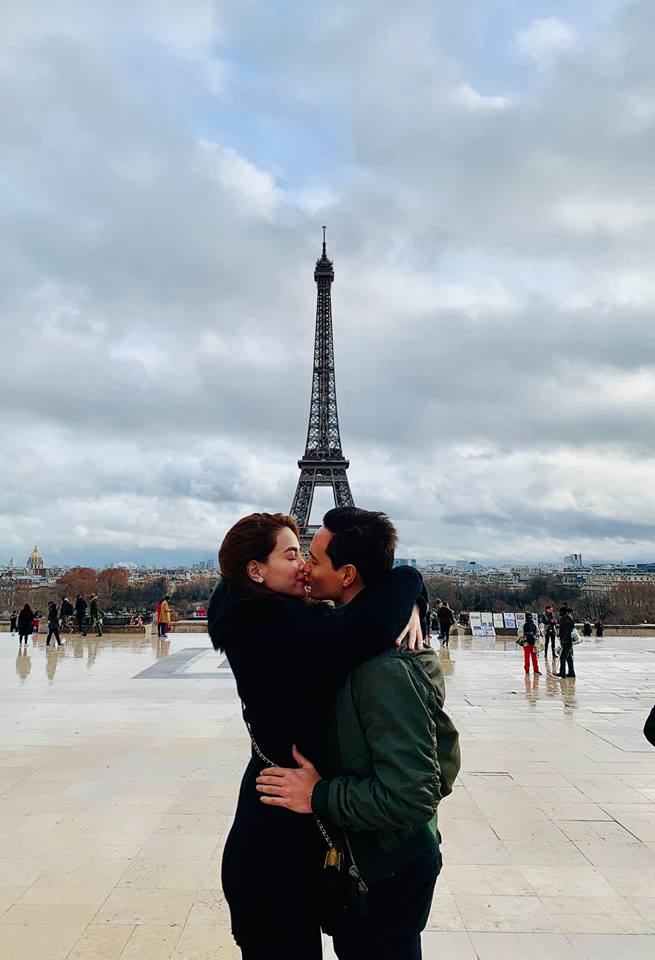 Kim Lý hôn Hồ Ngọc Hà đắm đuối dưới tháp Eiffel-1