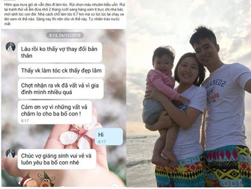 Chồng bế con 2,5 tháng sang hàng xóm ti trực để vợ đi làm tóc cùng lời nhắn khiến vợ trào nước mắt