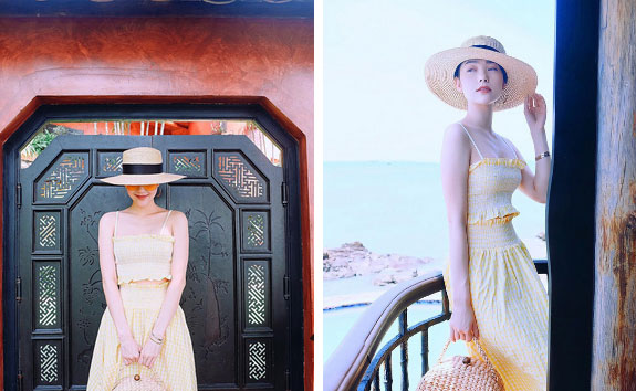 Tiết kiệm như Minh Hằng: Diện váy đi biển để mừng Giáng sinh nhưng vẫn đẹp lung linh-2