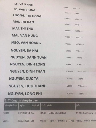 Hãng Việt Nam đưa bằng chứng, đại diện Đài Loan vội đính chính tin 152 khách Việt mua toàn vé 1 chiều-1