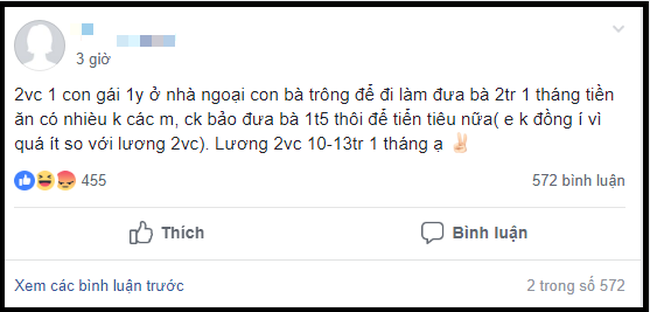 Cả nhà ăn bên ngoại, vợ đưa cho bà 2 triệu/tháng mà chồng vẫn kêu nhiều, kì kèo giảm đi 500k để còn tiêu-1