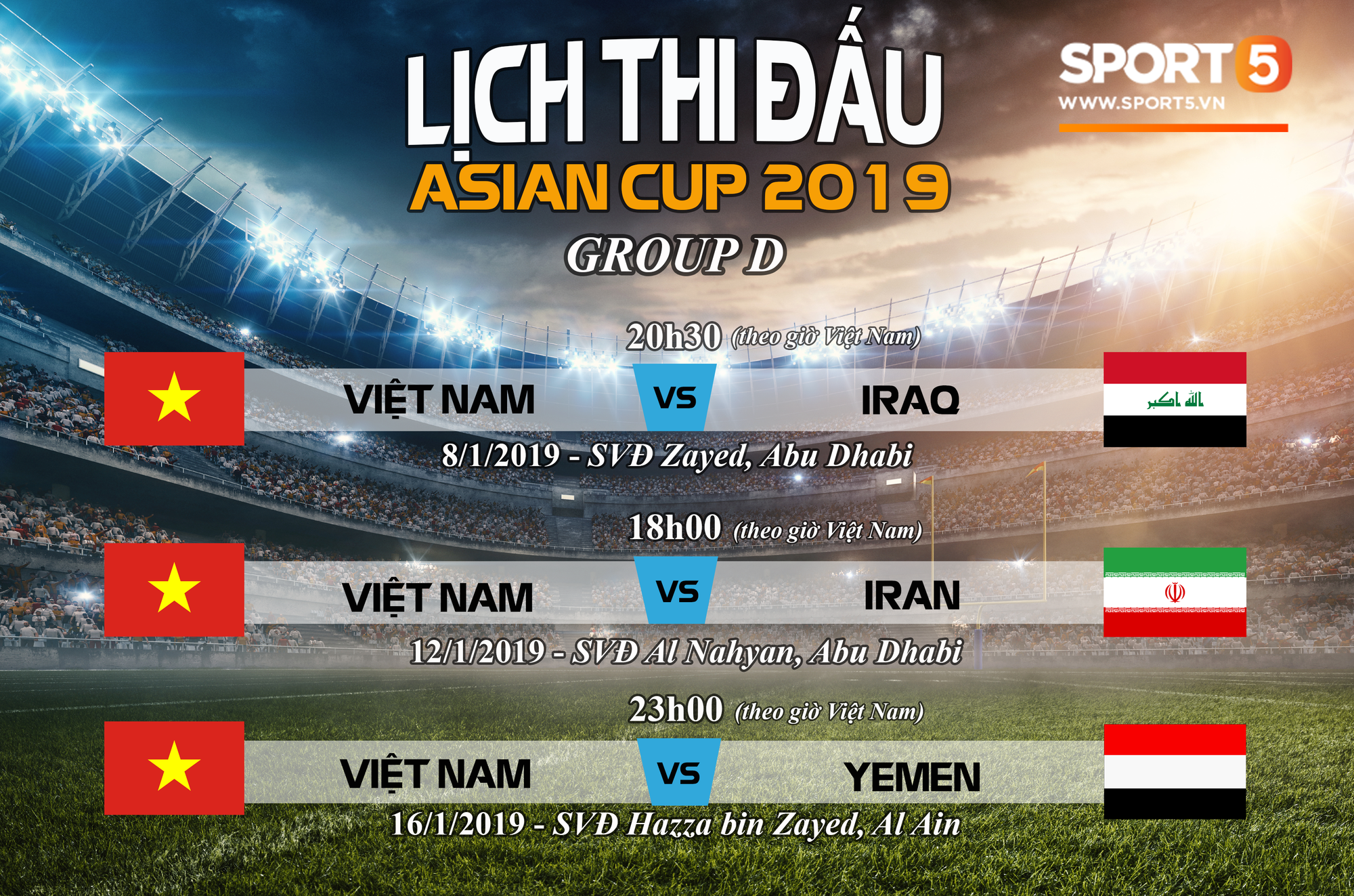 Chưa thi đấu, đội tuyển Việt Nam đã lập liên tiếp kỷ lục tại Asian Cup 2019-3
