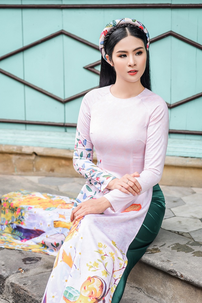 Hoa hậu Ngọc Hân diện áo dài truyền thống lấy cảm hứng từ ca dao tục ngữ-10