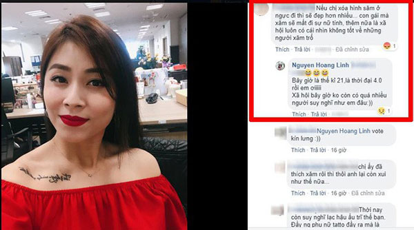 Được khuyên xóa hình xăm ở ngực đi sẽ đẹp hơn, MC Hoàng Linh đã phản pháo nhẹ nhàng mà cực gắt-4