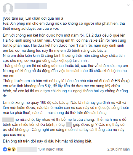 Đòi bán nhà riêng của chồng lấy 5 tỷ đưa mẹ ruột sang Mỹ chữa bệnh bất thành, vợ trẻ giận dỗi muốn chia tay-1