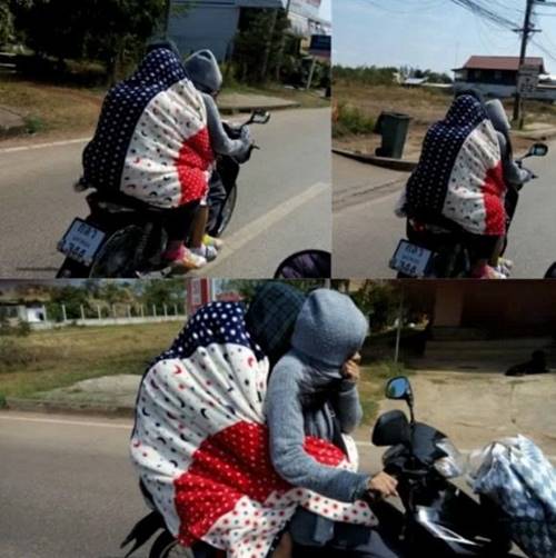 Cười té ghế với muôn kiểu chống rét bá đạo của các chị em-7