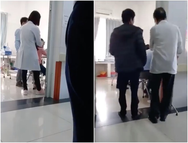Clip: Sợ hãi khi phải lấy máu trong bệnh viện, bé gái bị bố tát dã man ngay trước mặt các bác sĩ khiến nhiều người phẫn nộ-3