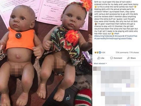 Đặt mua búp bê cho con gái, lúc nhận hàng, ông bố tá hỏa phát hiện điều bất thường ở 