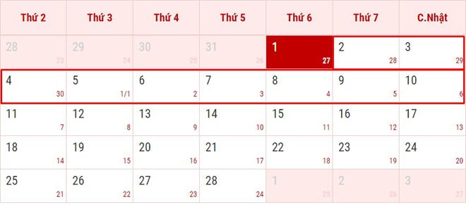Thông tin chính thức lịch nghỉ Tết Âm lịch 2019-1