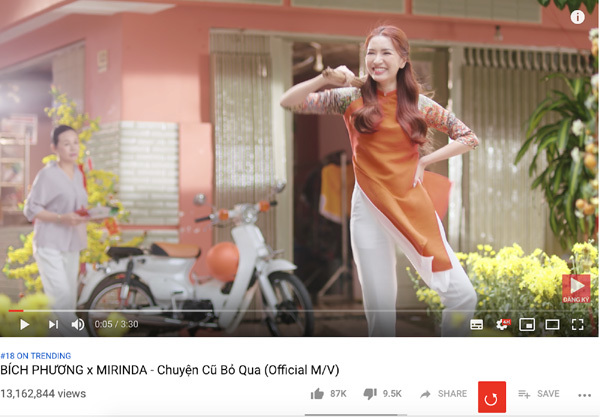 Ra mắt 5 ngày, MV Bích Phương cán mốc 13 triệu view-2