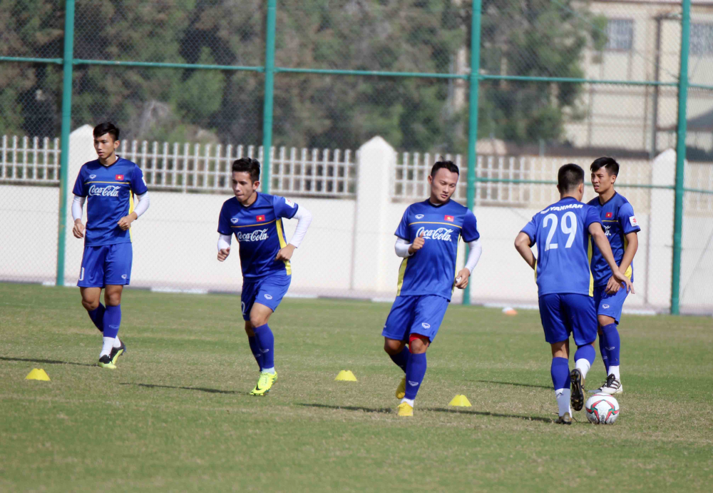 Hình ảnh đội tuyển Việt Nam tập buổi đầu tiên của năm 2019-4